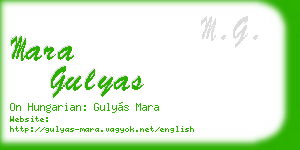 mara gulyas business card